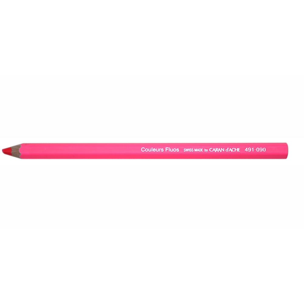 Caran D'Ache - Maxi Kleurpotloden Fluo Pink Uv 12