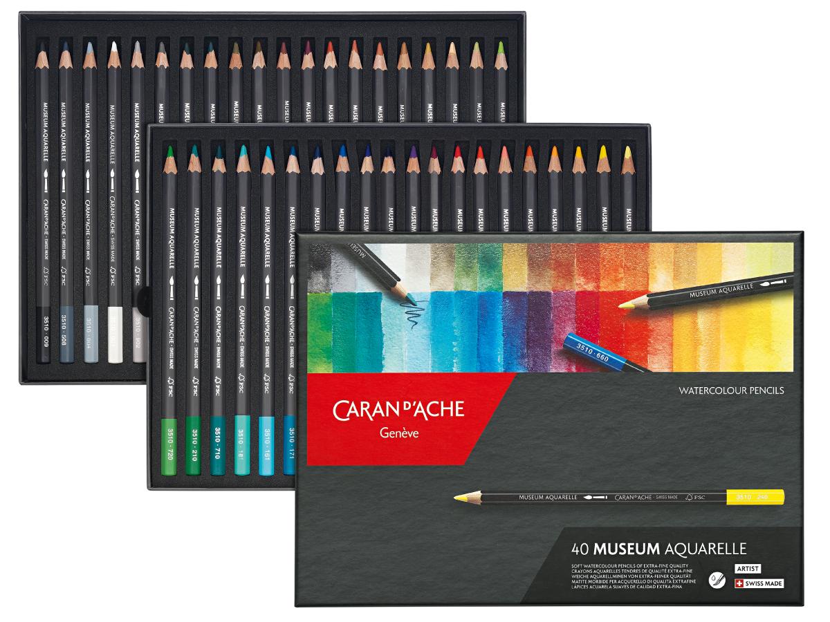 Caran D'Ache - Museum Aquarel Sortiment Met 40 Couleurs Uv 1