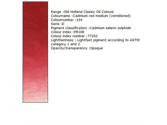Holland - Oil Cadmium Red Medium (Vermilion) 40Ml