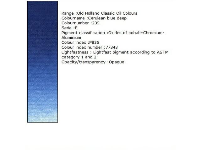 Holland - Oil Cerulean Blue Deep 40Ml
