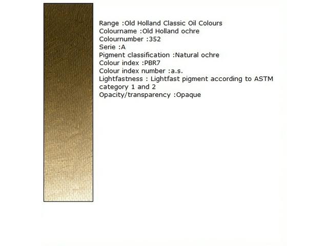 Holland - Oil Old Holland Ochre 40Ml