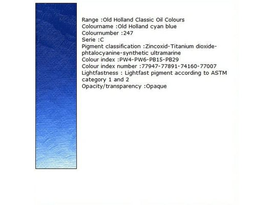 Holland - Oil Old Holland Cyan Blue 40Ml