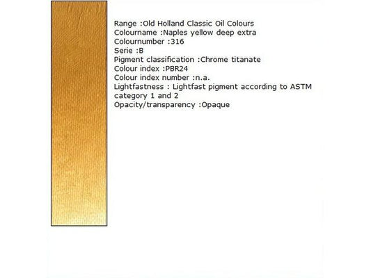 Holland - Oil Naples Yellow Deep Extra 40Ml