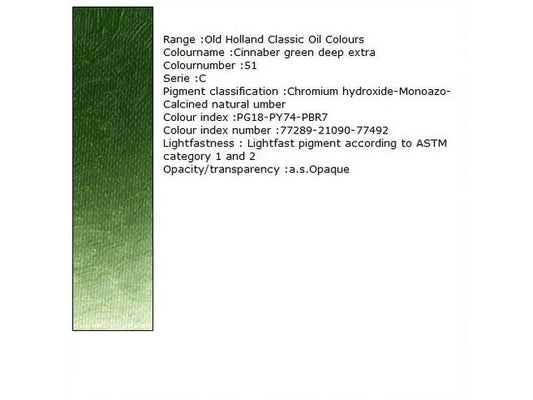 Holland - Oil Cinnabar Green Deep Extra 40Ml