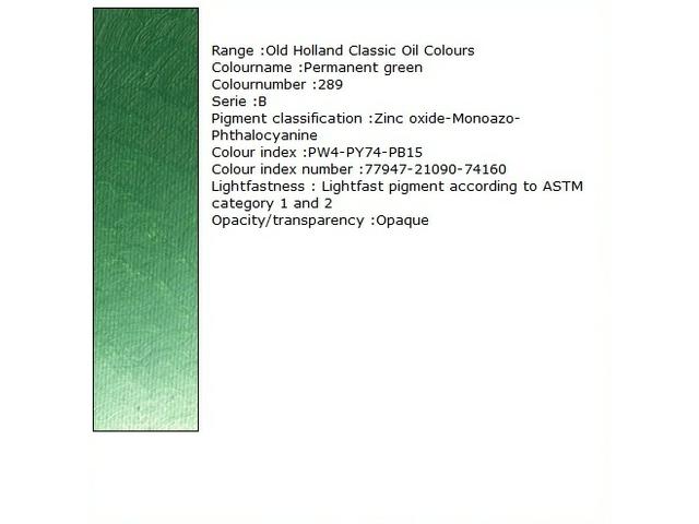 Holland - Oil Permanent Green 40Ml