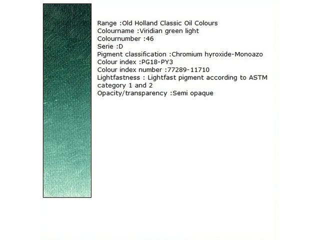 Holland - Oil Viridian Green Light 40Ml