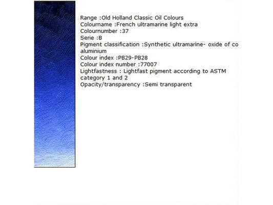 Holland - Oil French Ultramarine Light Extra 40Ml