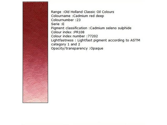 Holland - Oil Cadmium Red Deep 40Ml