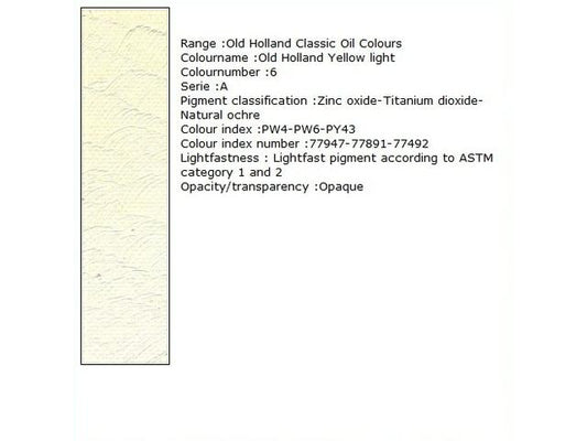 Holland - Oil Old Holland Yellow Light 40Ml