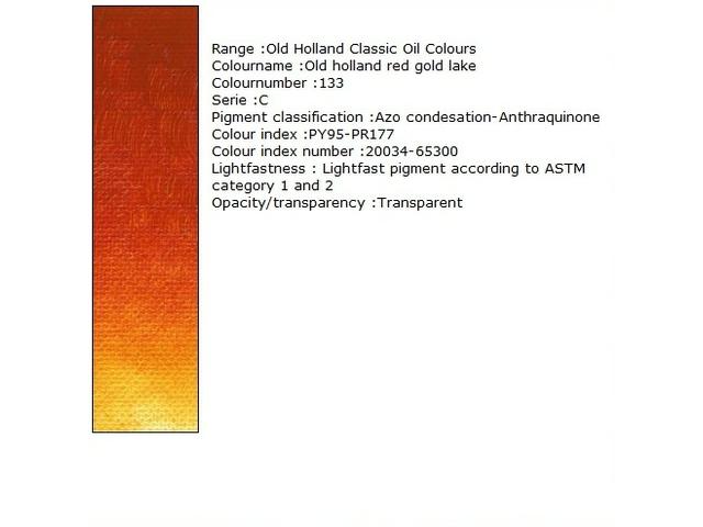 Holland - Oil Old Holland Red Gold Lake 40Ml