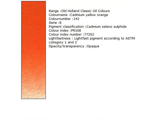 Holland - Oil Cadmium Yellow Orange 40Ml