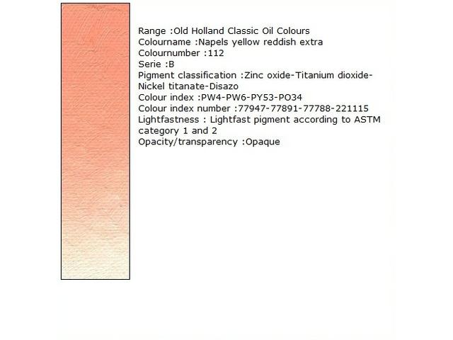 Holland - Oil Naples Yellow-Reddish Extra 40Ml