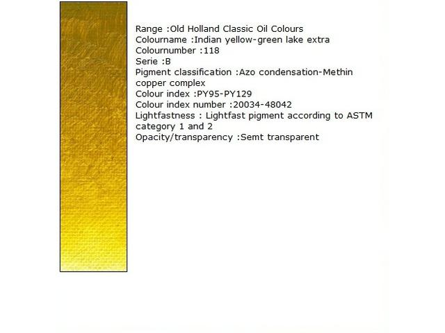 Holland - Oil Indian Yellow-Green Lake Extra 40Ml