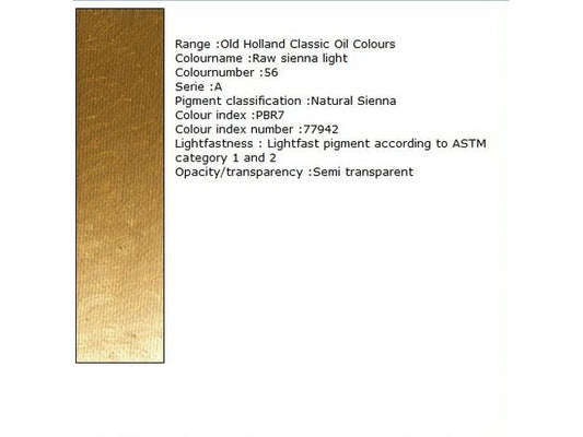 Holland - Oil Raw Sienna Light 40Ml