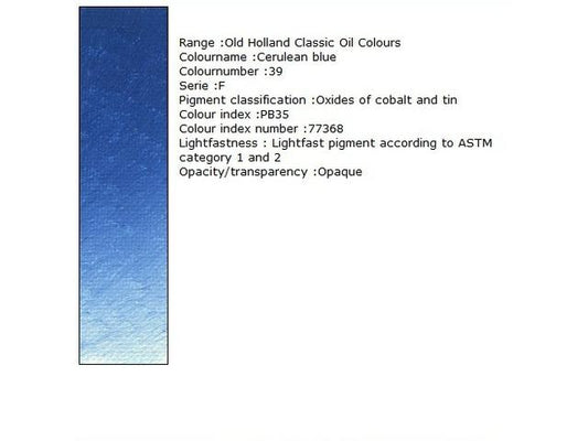 Holland - Oil Cerulean Blue 40Ml