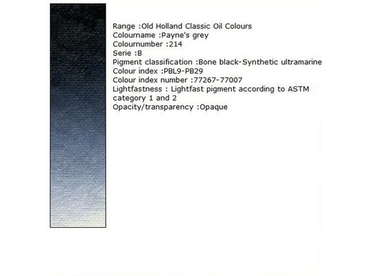 Holland - Oil Payne'S Grey 40Ml