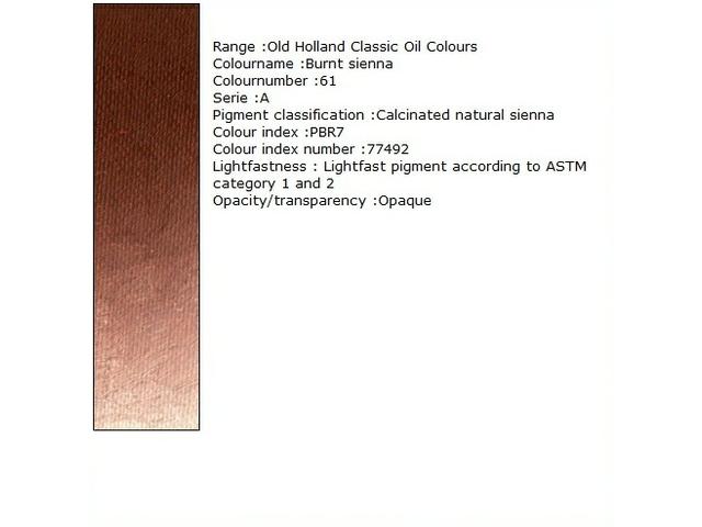 Holland - Oil Burnt Sienna 40Ml