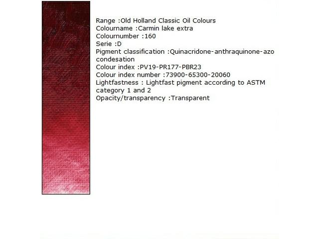 Holland - Oil Carmine Lake Extra 40Ml