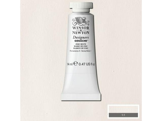 Winsor & Newton - Designers Gouache 14Ml Zinc White Uv 3