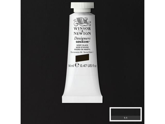 Winsor & Newton - Designers Gouache 14Ml Ivory Black Uv 3