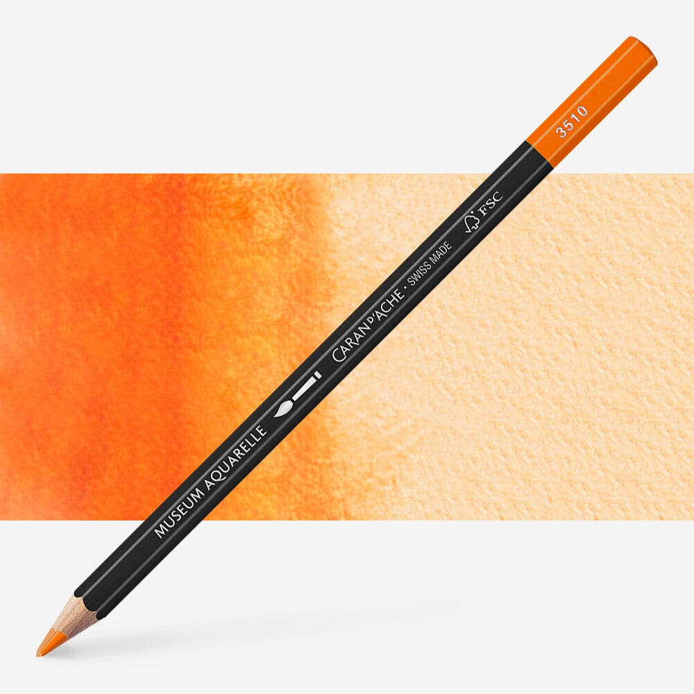 Caran D'Ache - Artist Museum Pencil Orange-Fsc Uv 3