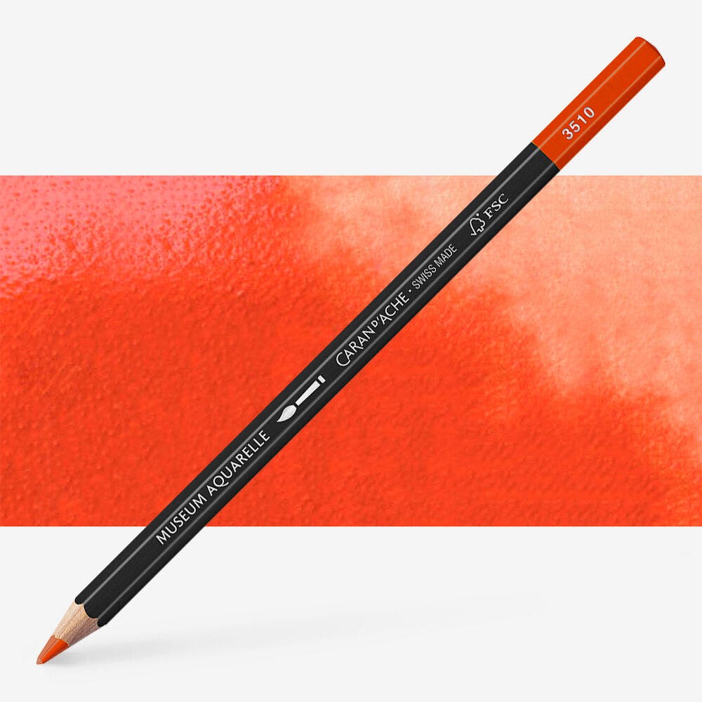 Caran D'Ache - Artist Museum Pencil Vermilion-Fsc Uv 3
