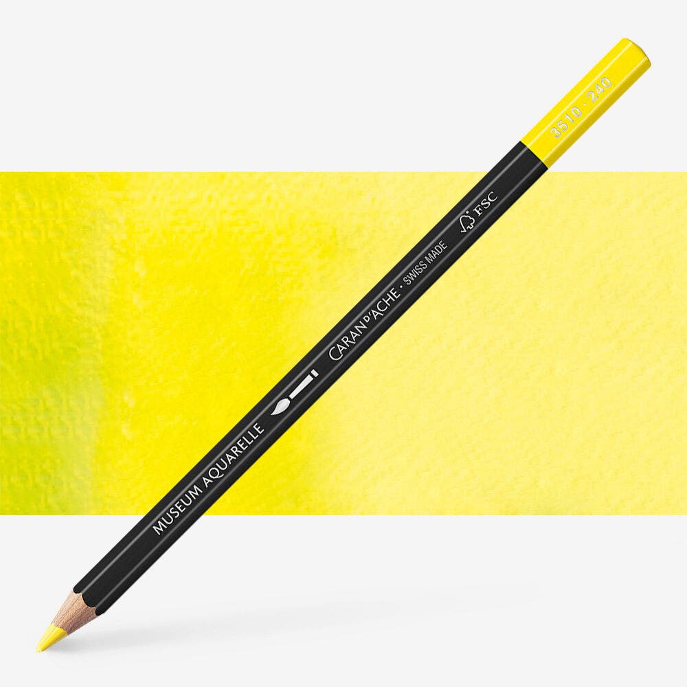 Caran D'Ache - Artist Museum Pencil Lemon Yellow-Fsc Uv 3