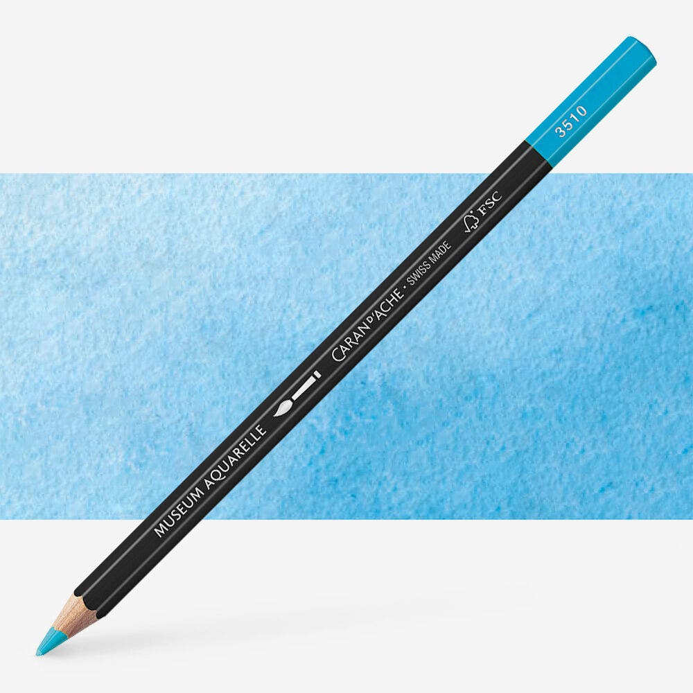 Caran D'Ache - Artist Museum Penc.Light Cobalt Blue-Fsc Uv 3