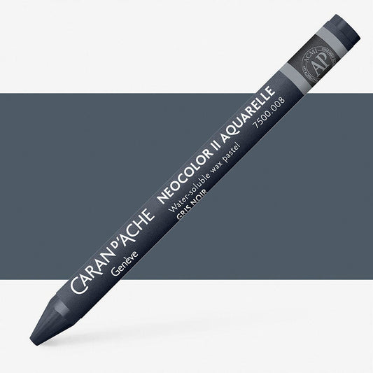 Caran D'Ache - Classic Neocolor Ii Black Grey Uv 10
