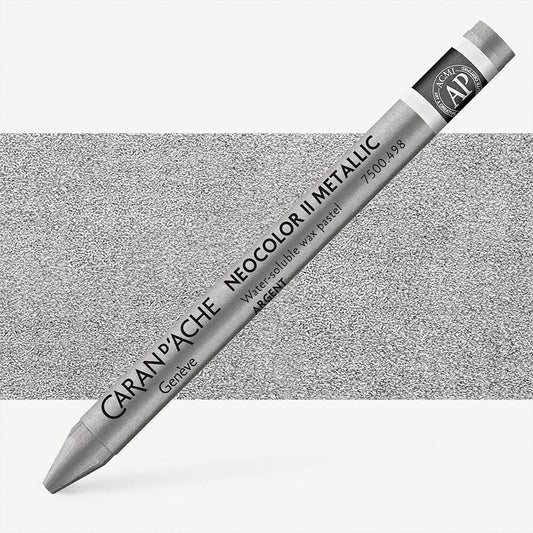 Caran D'Ache - Classic Neocolor Ii Metallic Silver Uv 10