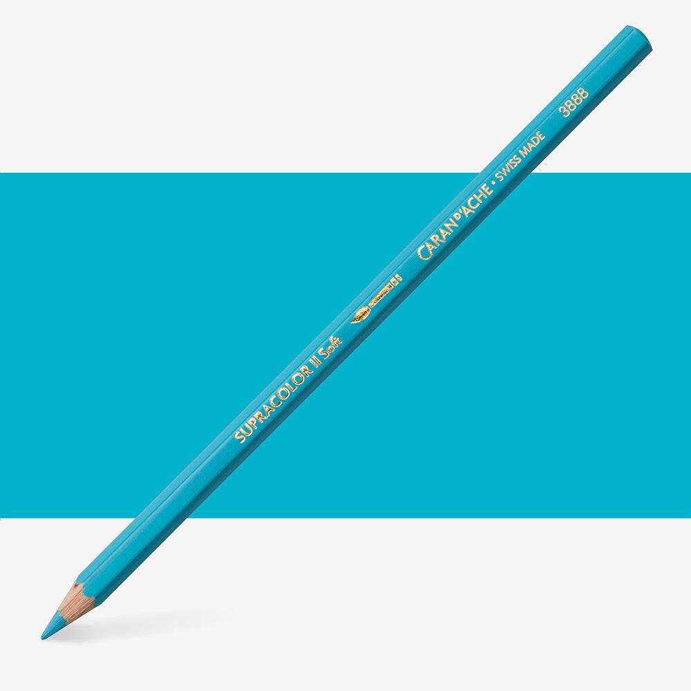 Caran D'Ache - Classic Supra. Penc. Turquoise Blue-Fsc Uv 12