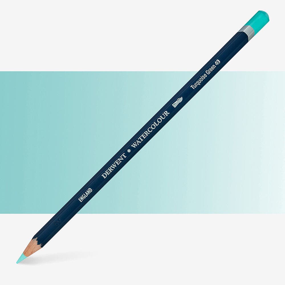 Derwent - 40 Watercolour Pen. Turquoise Green