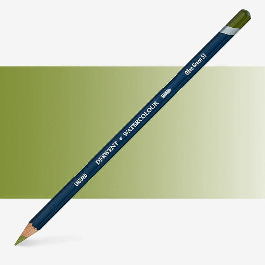Derwent - 51 Watercolour Pen. Olive Green