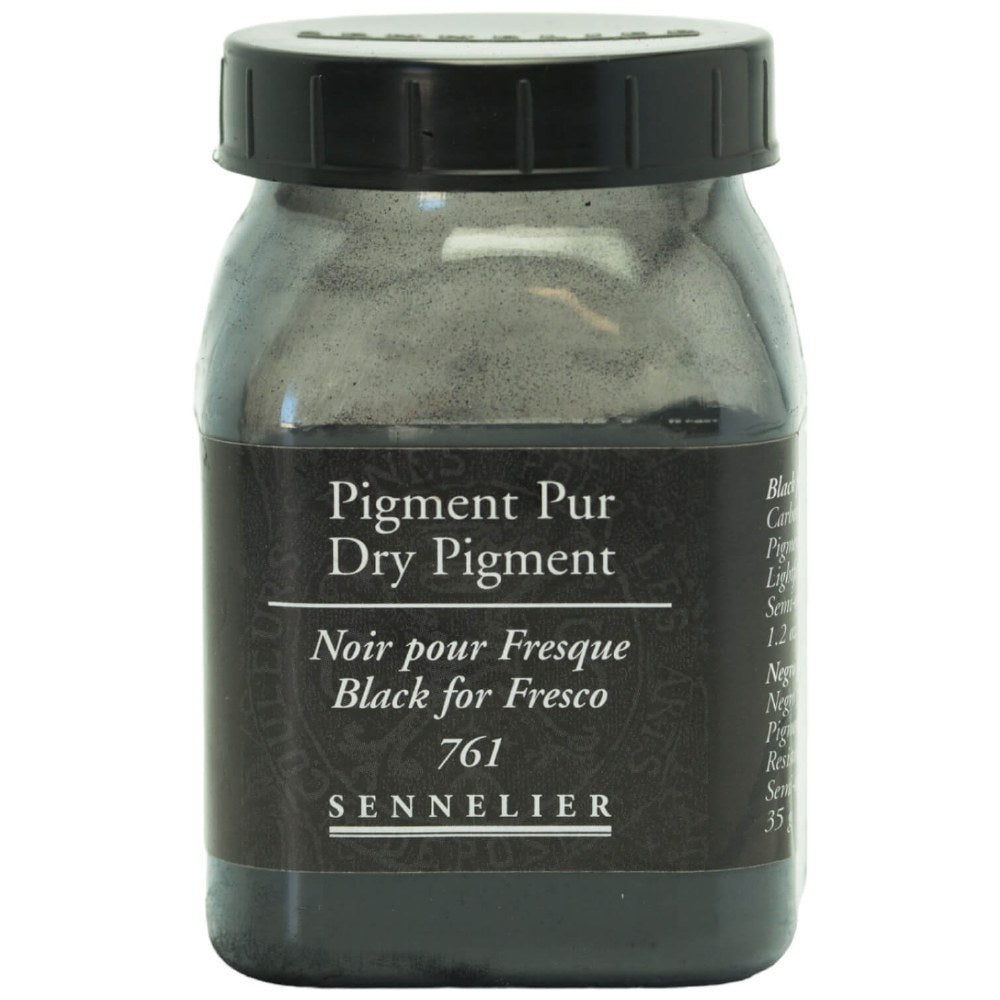 Sennelier - Pigment Pot 200Ml Noir Pour Fresque - 30