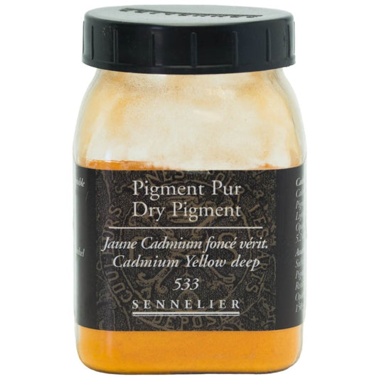 Sennelier - Pigment Pot 200Ml Jaune Cadmium Fonc√© V√©Ritable - 150G