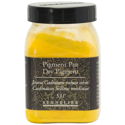 Sennelier - Pigment Pot 200Ml Jaune Cadmium Moyen V√©Ritable - 150G