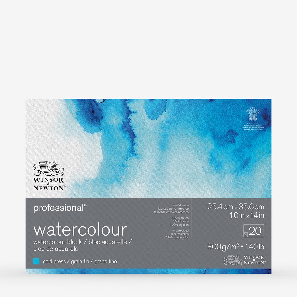 Winsor & Newton - Prof Aquarelpapier Gf Blok 300Gr 20 Vel 25,4X35,6Cm Uv 1