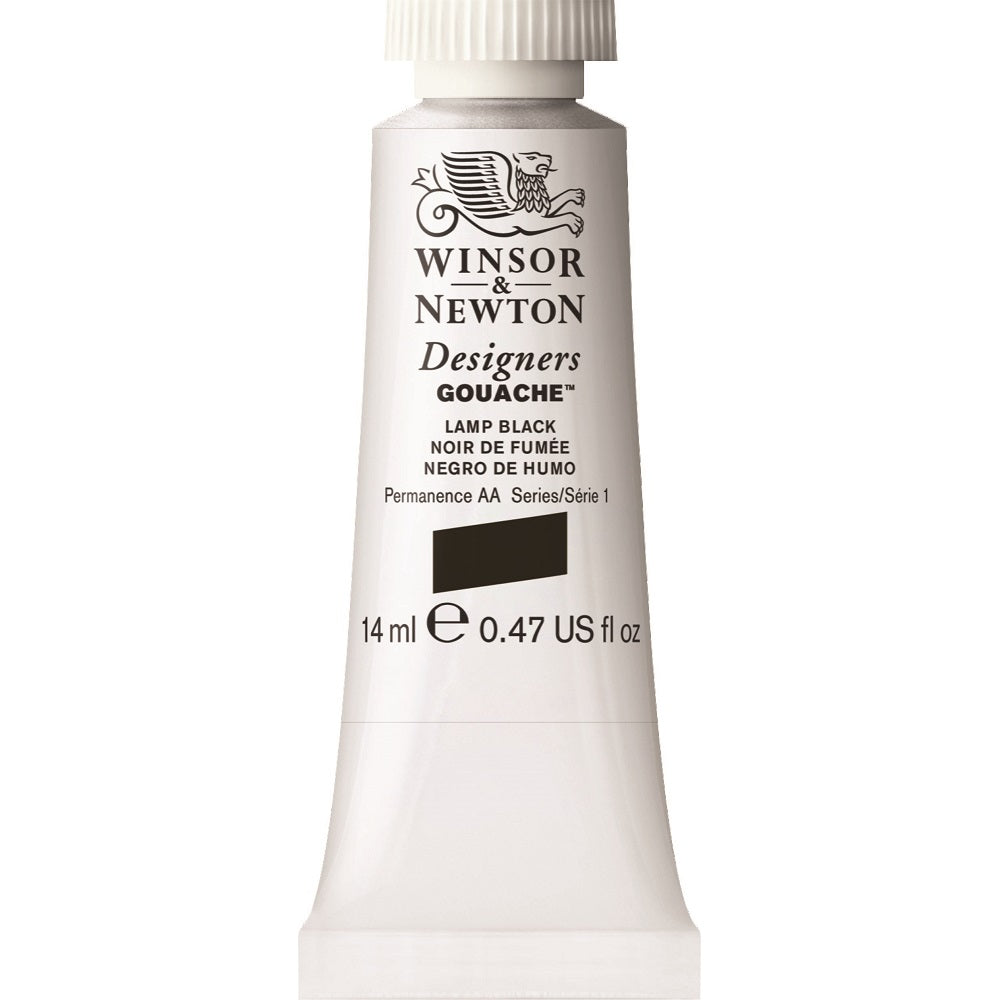 Winsor & Newton - Designers Gouache 14Ml Lamp Black Uv 3