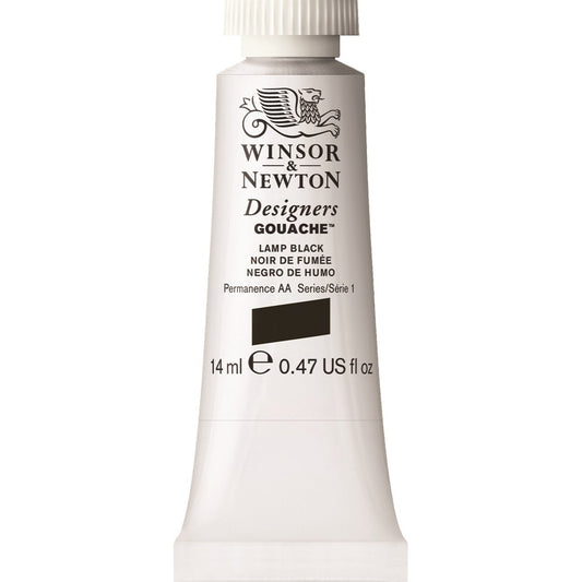 Winsor & Newton - Designers Gouache 14Ml Lamp Black Uv 3
