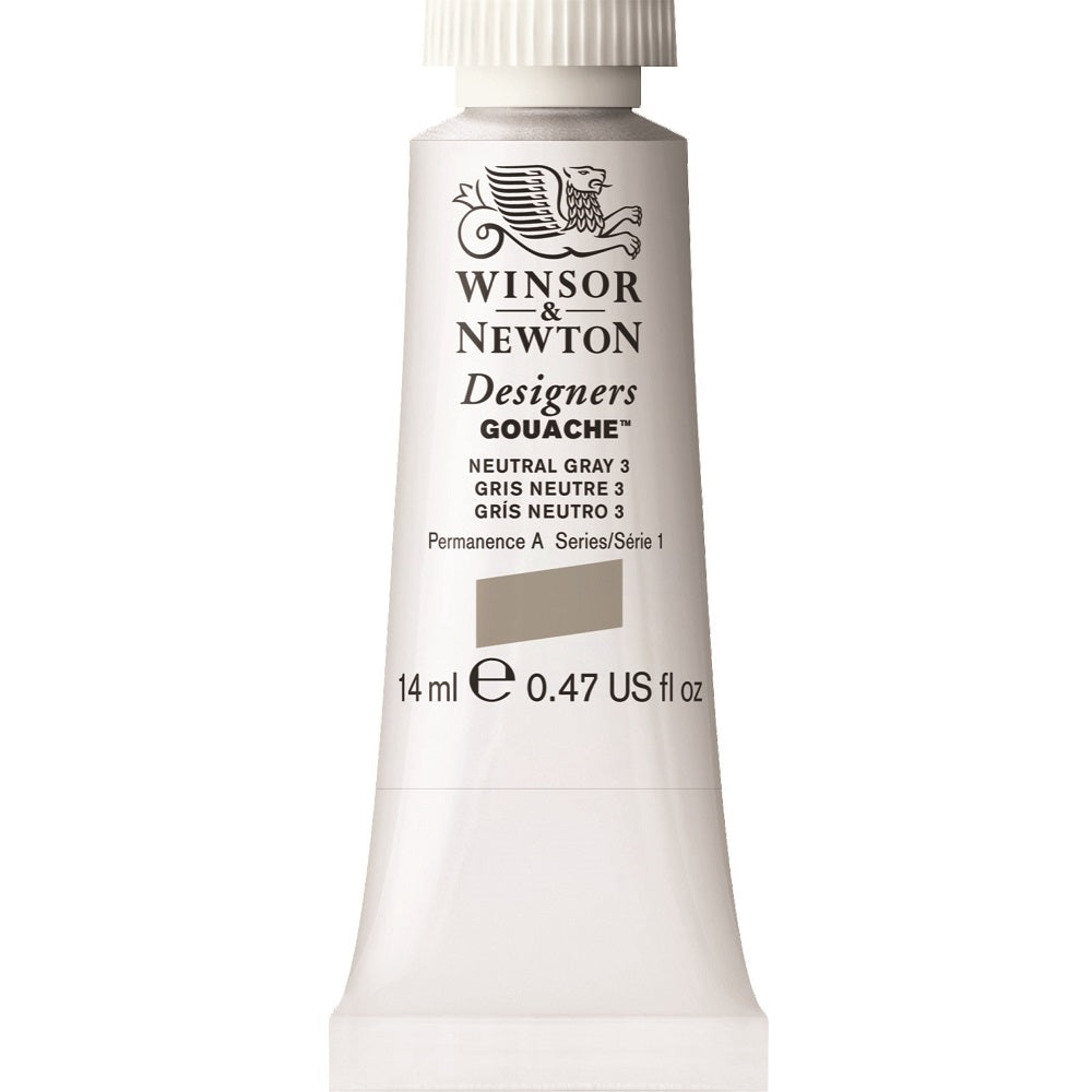 Winsor & Newton - Designers Gouache 14Ml Neut Grey No3 Uv 3