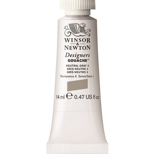 Winsor & Newton - Designers Gouache 14Ml Neut Grey No3 Uv 3