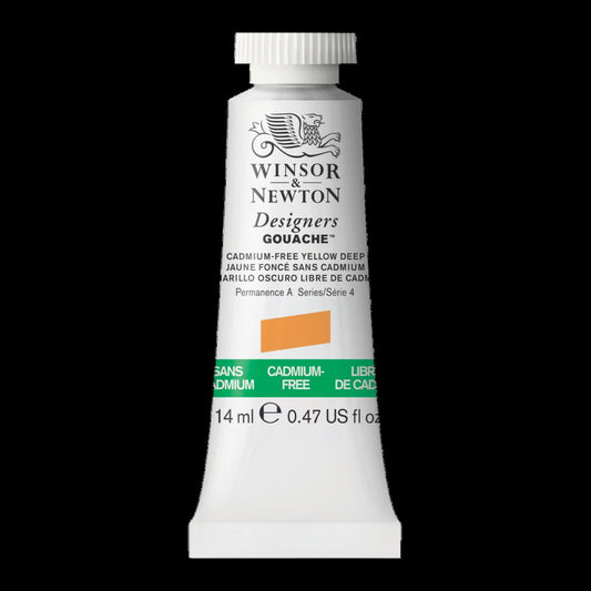 Winsor & Newton - Designers Gouache 14Ml Cadmium-Free Yellow Deep Uv 3