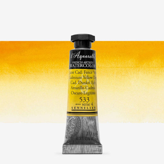Sennelier - Aquarelle Extra Fine Tube 10Ml Jaune Cadmium Fonc√© V√©Ritable S4
