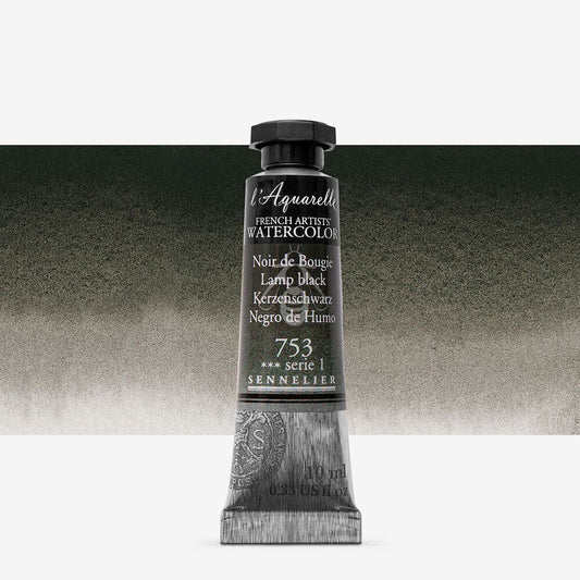 Sennelier - Aquarelle Extra Fine Tube 10Ml Noir De Bougie S1