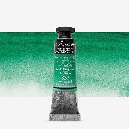 Sennelier - Aquarelle Extra Fine Tube 10Ml Vert √Âmeraude S3