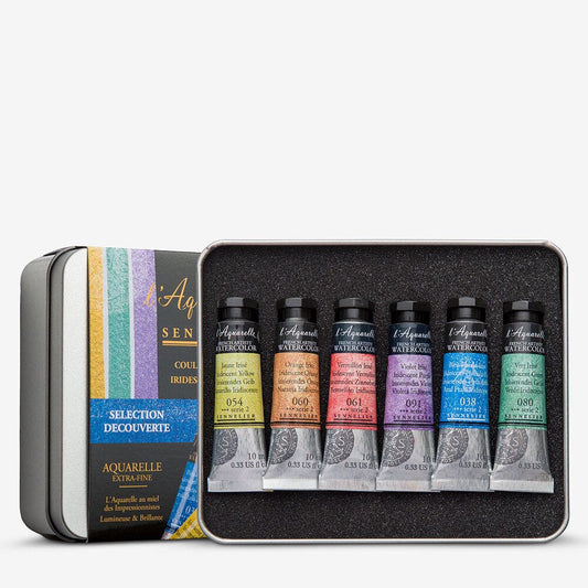 Sennelier - Boite M√©Tal 6 Tubes 10 Ml Aquarelle Extr